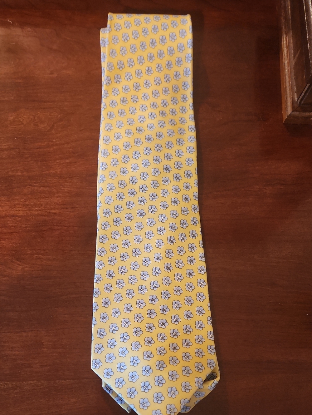 Beau Ties Ltd. Yellow Floral Custom Scottish Rite Tie 100% Silk
